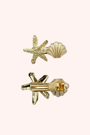 Star of the Sea Hair Clip White Opal Annasui