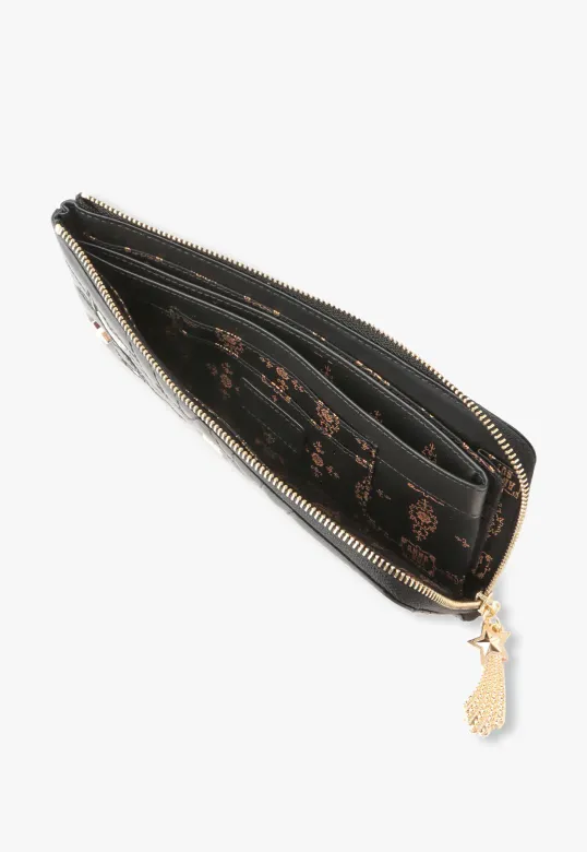 Starstruck Half-Zip Wallet-Black Annasui
