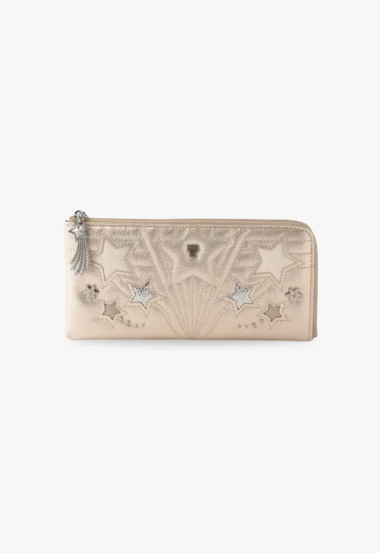 Starstruck Half-Zip Wallet-Gold Annasui