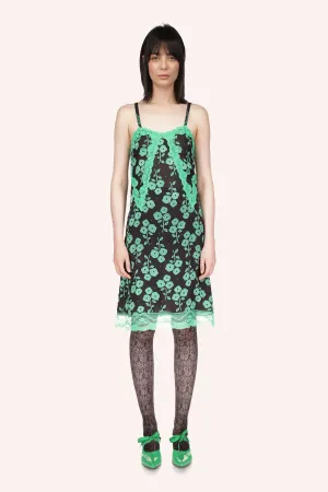Stitched Poppies Slip Dress Annasui