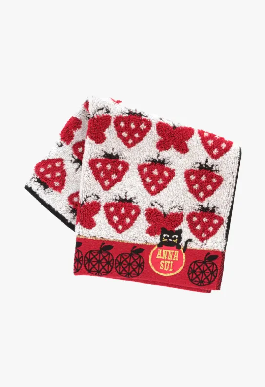 Strawberry Blossom Cat Washcloth Annasui