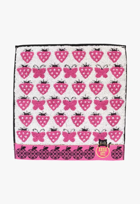 Strawberry Blossom Cat Washcloth Annasui
