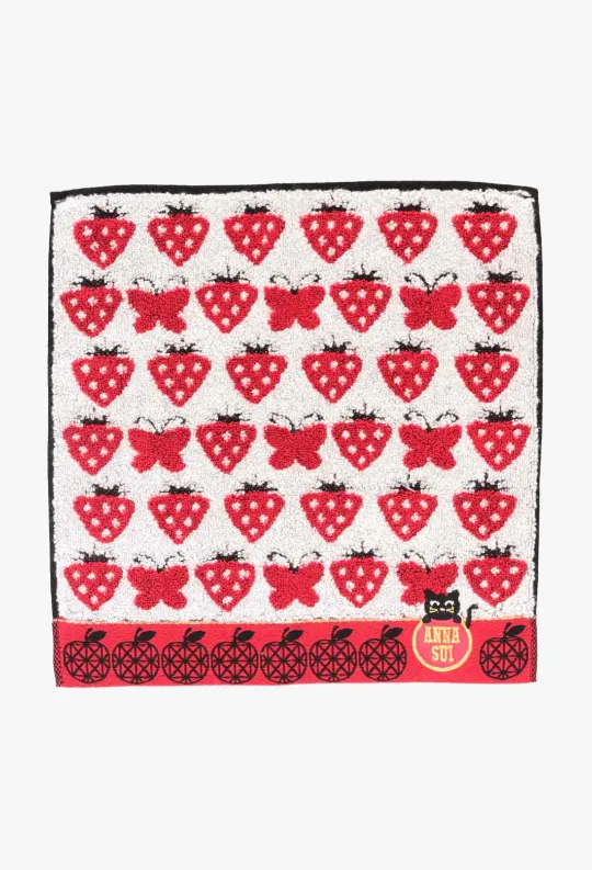 Strawberry Blossom Cat Washcloth Annasui