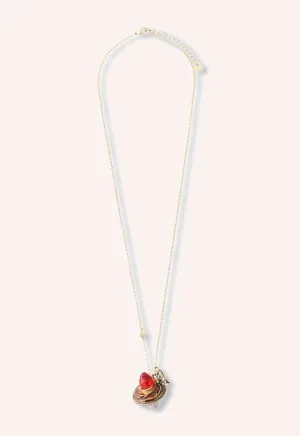Strawberry Cupcake Necklace - Red Multi Annasui