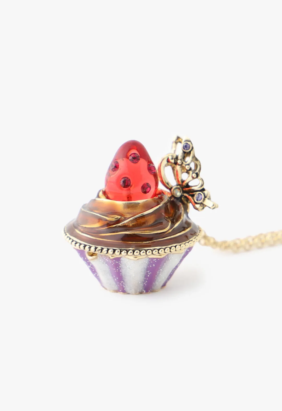 Strawberry Cupcake Necklace - Red Multi Annasui