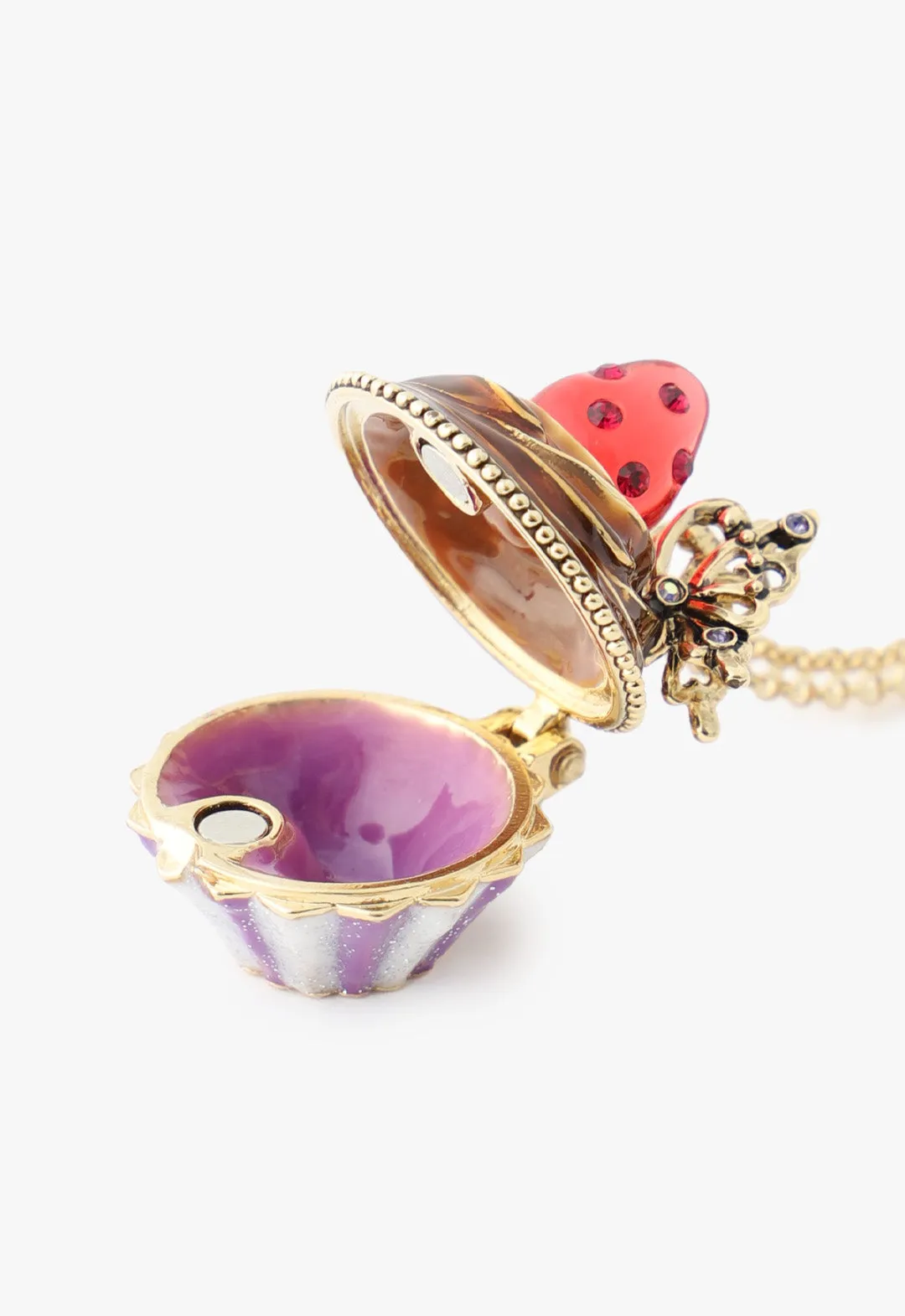 Strawberry Cupcake Necklace - Red Multi Annasui