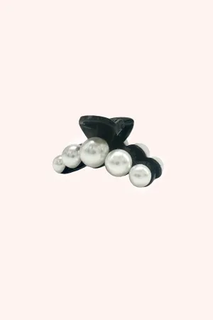String of Pearls Mini Jaw Clip Black Pearl Annasui