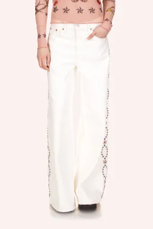 Studded Wide Leg Jeans Annasui
