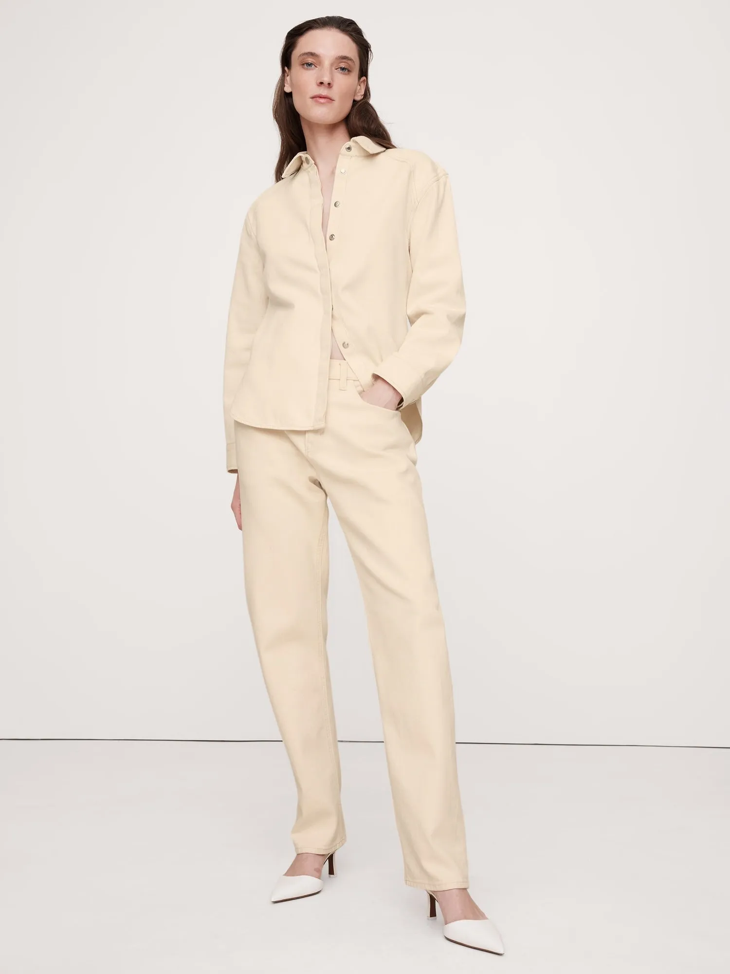 Tailored Denim Overshirt Banana Republic
