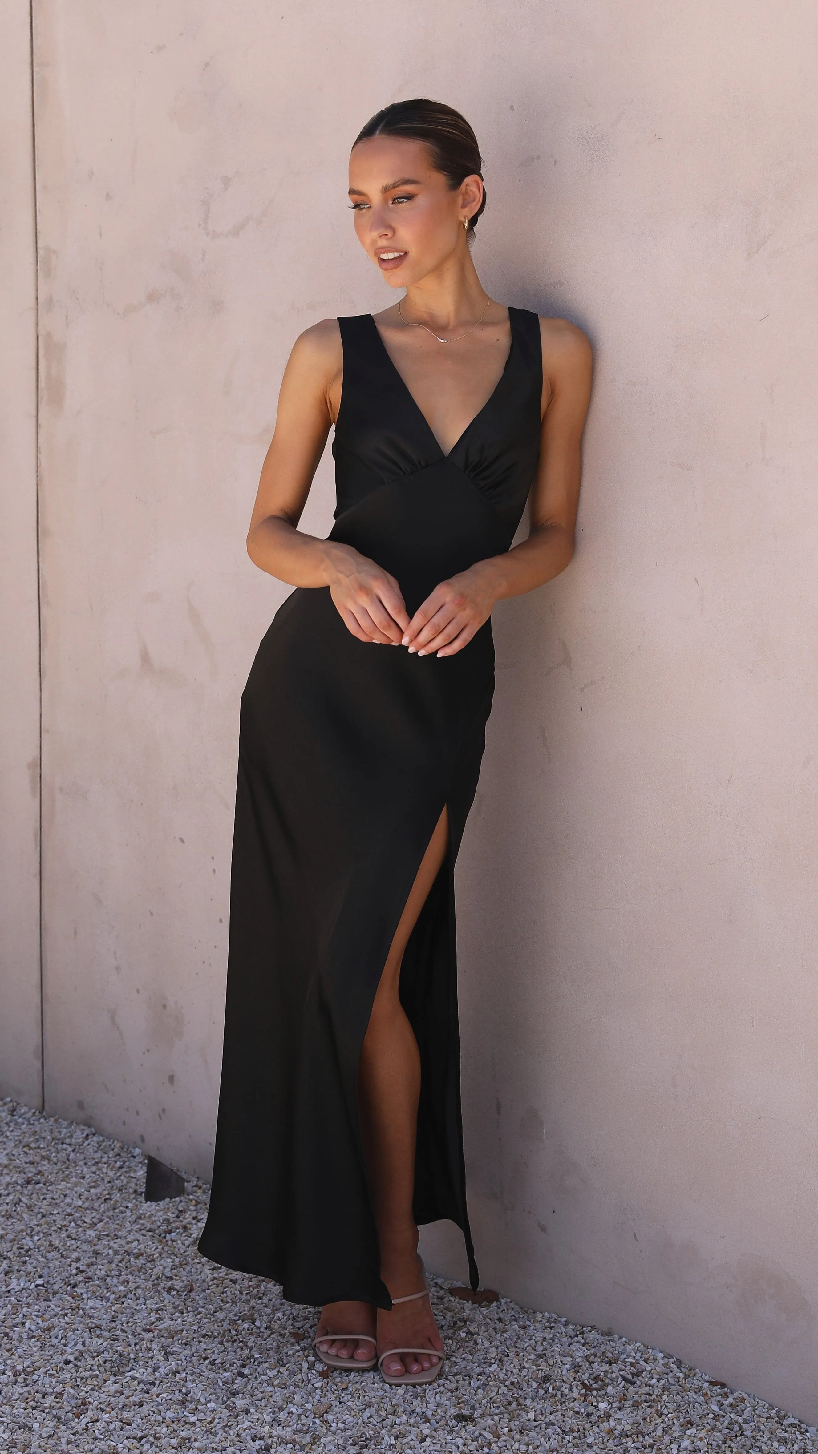 Taylor Maxi Dress - Black Billy J