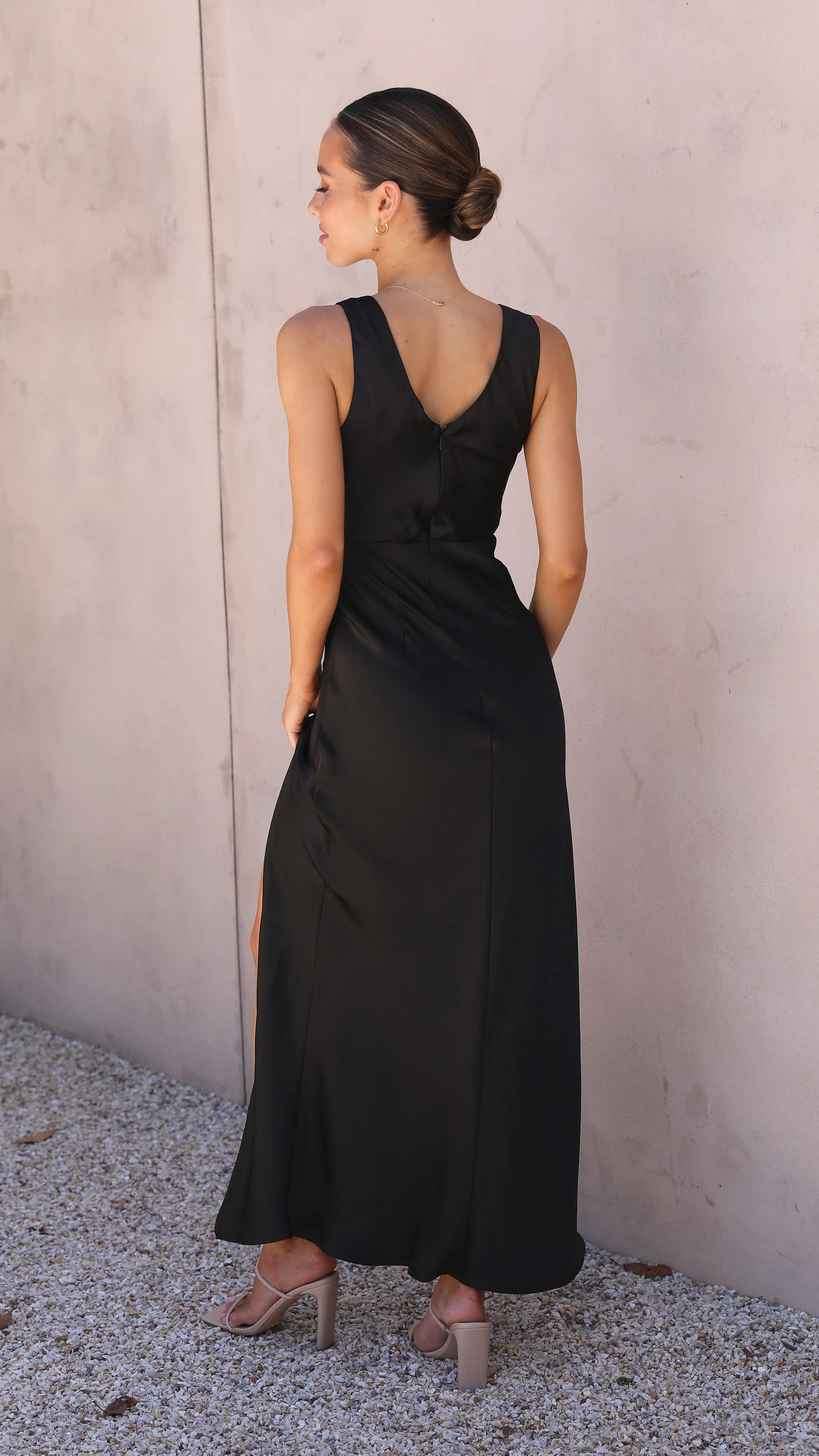 Taylor Maxi Dress - Black Billy J