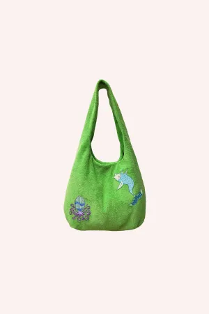 Terrycloth Patched Tote Annasui