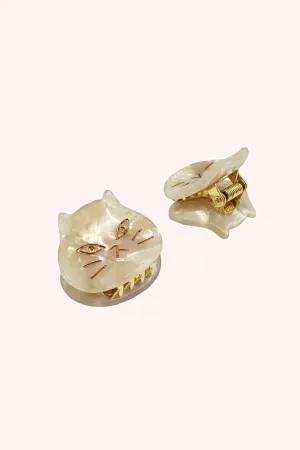 The Cat's Meow Jaw Clip Pair Ivory Annasui