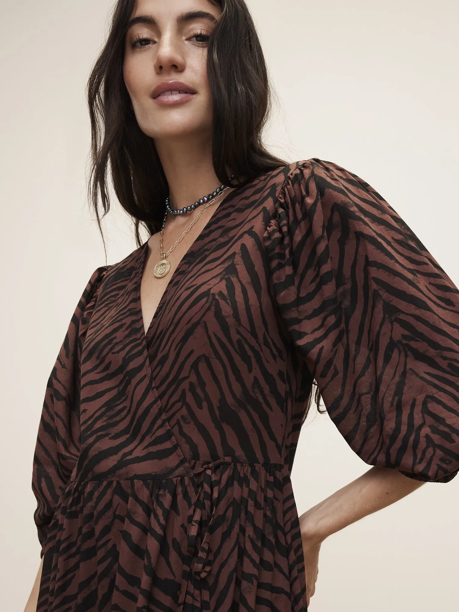 The White Lotus Cotton Wrap Dress Banana Republic