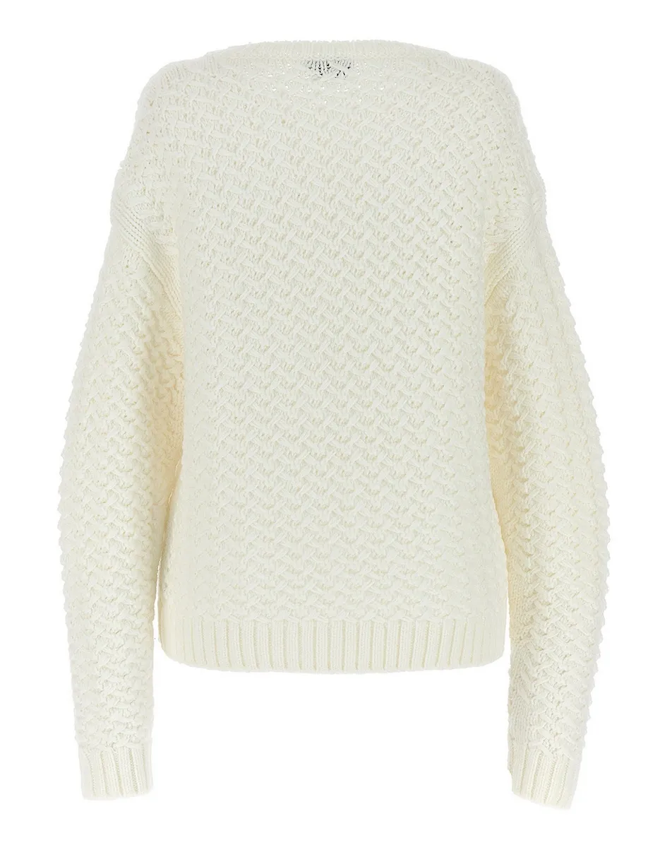 Tom Ford Womens Virgin Wool Sweater In White