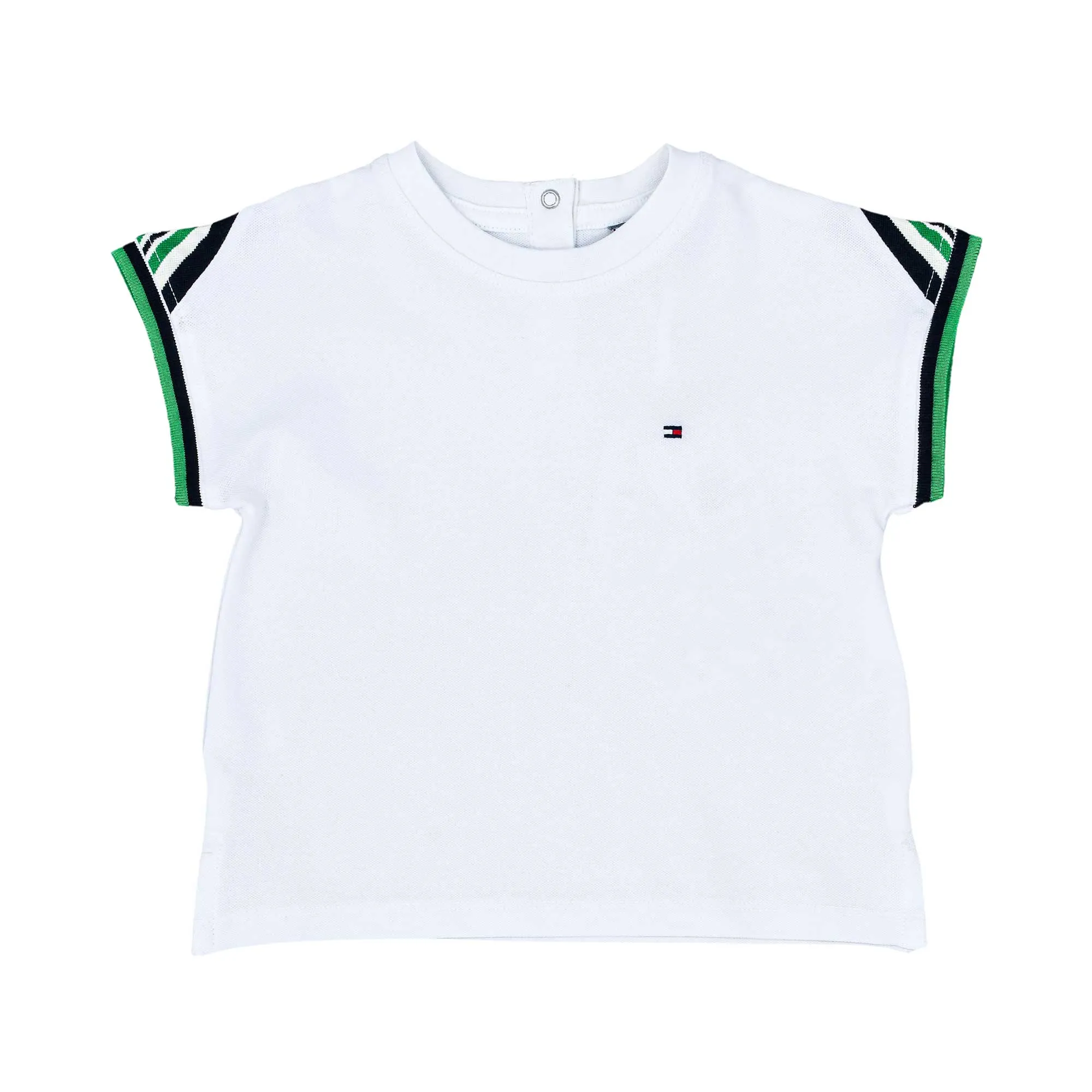 Tommy Hilfiger Kids Girl's Tipped Cuff Relaxed Fit T-shirt