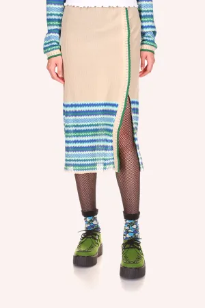 Tonal Zigzag Skirt Annasui
