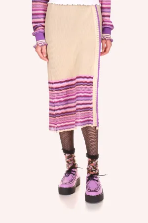 Tonal Zigzag Skirt Annasui
