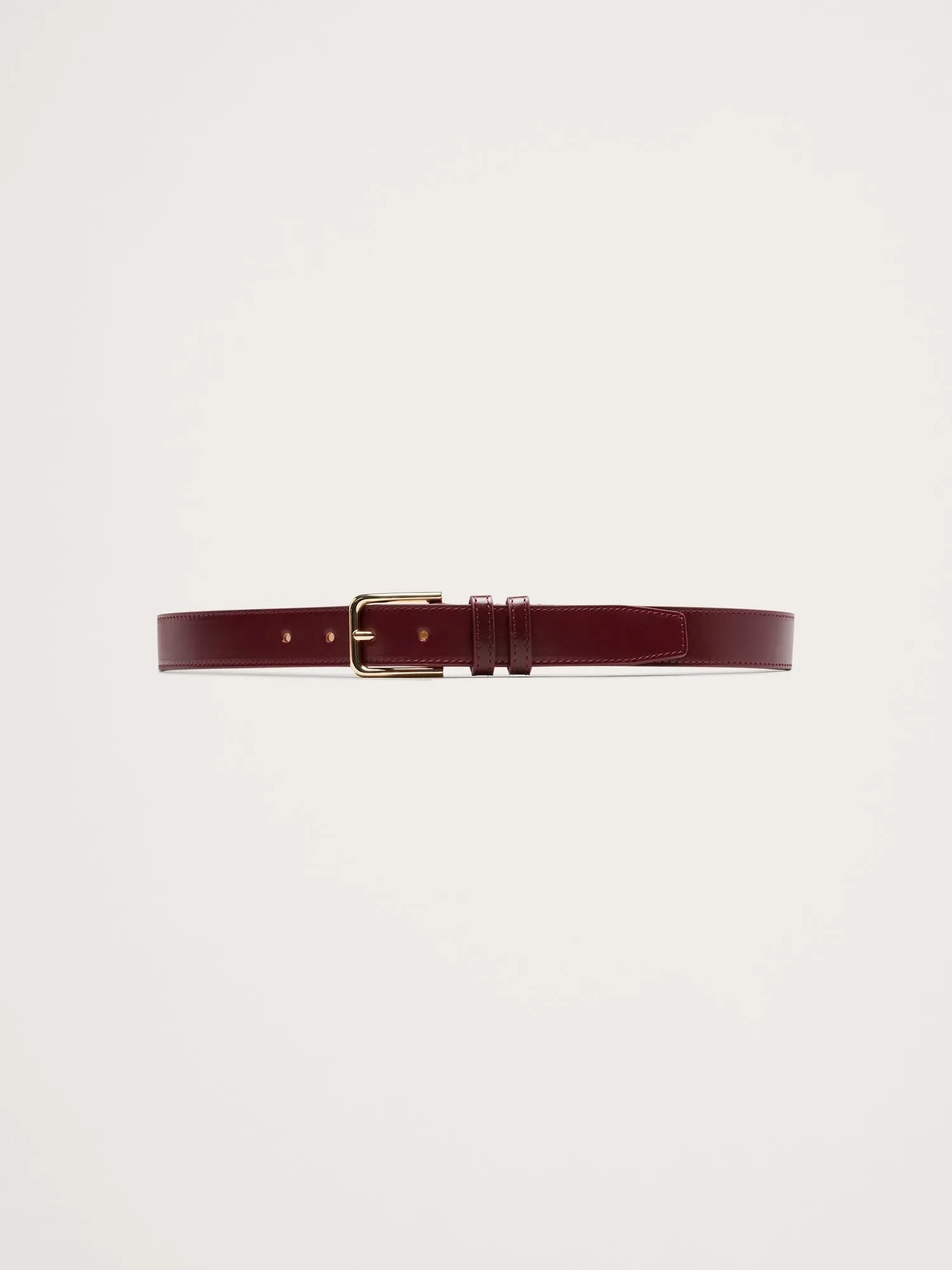 Topstitched Leather Belt Banana Republic