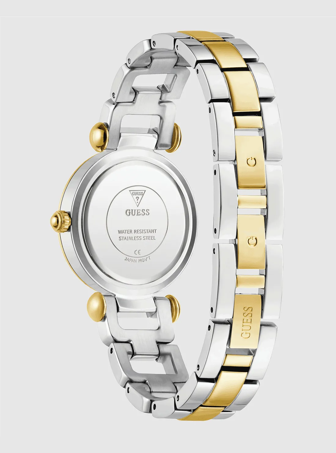 Two Tone Green Dial Watch Guess