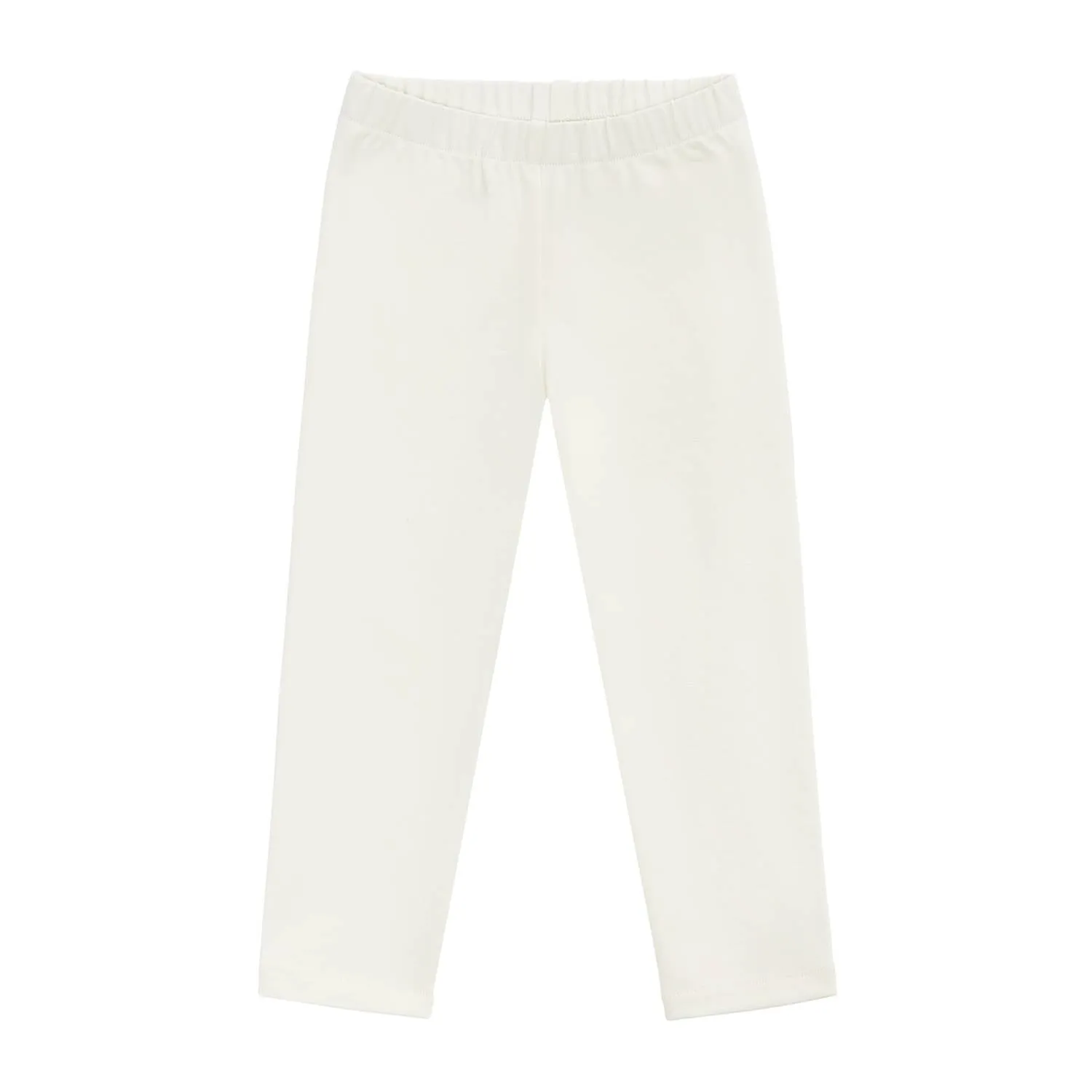 Unisex Cotton Leggings In White Natural