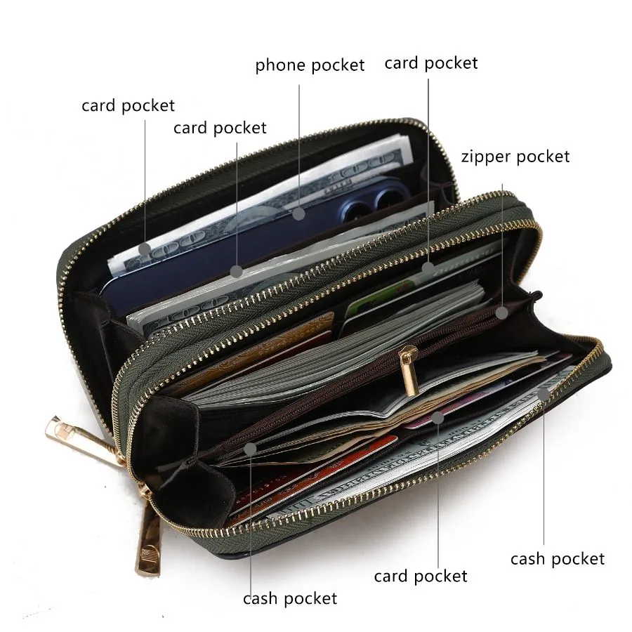 Uriel Vegan Leather Womens FLAG Wristlet Wallet