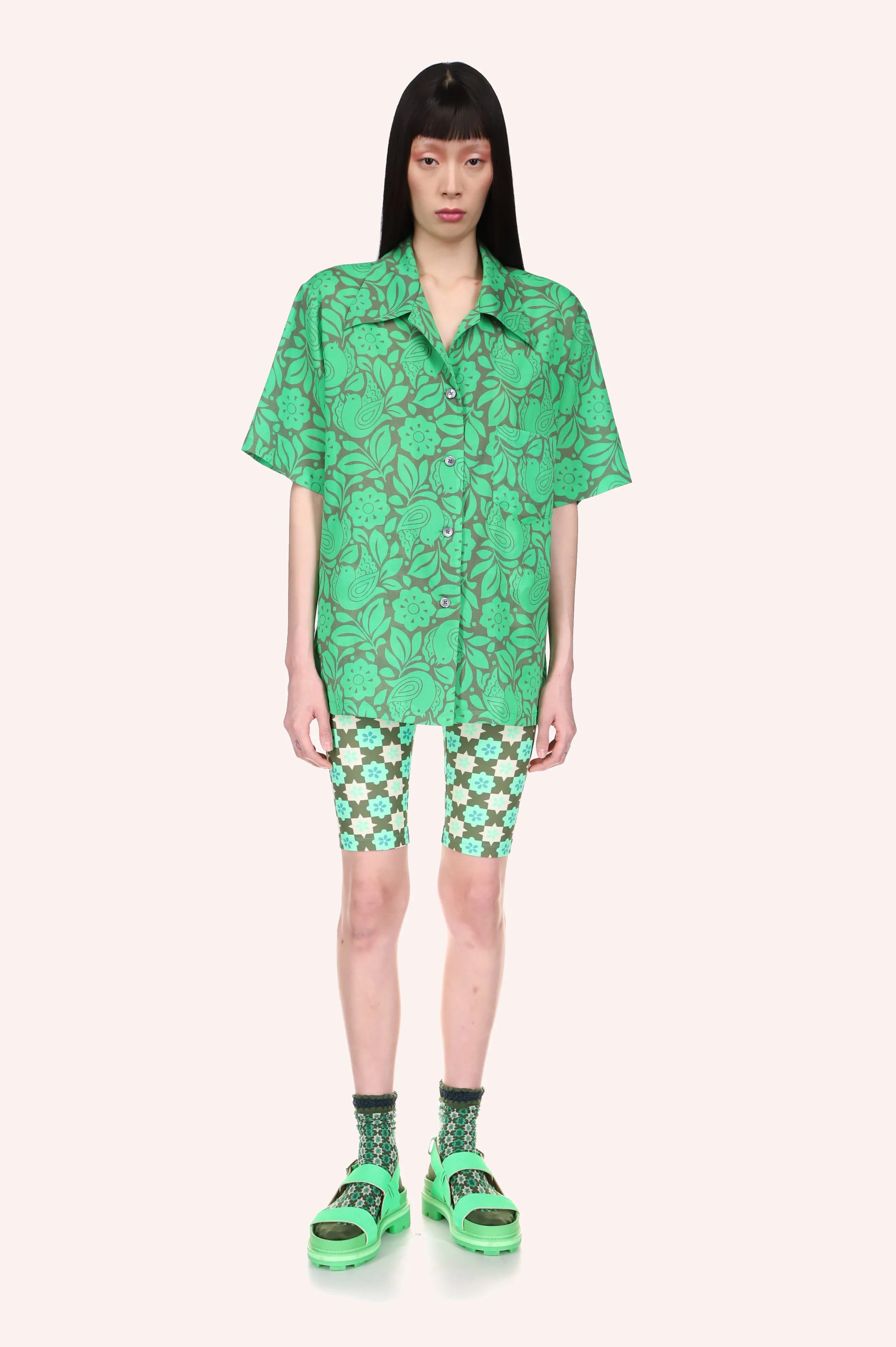 Utopian Gingham Bike Shorts Annasui