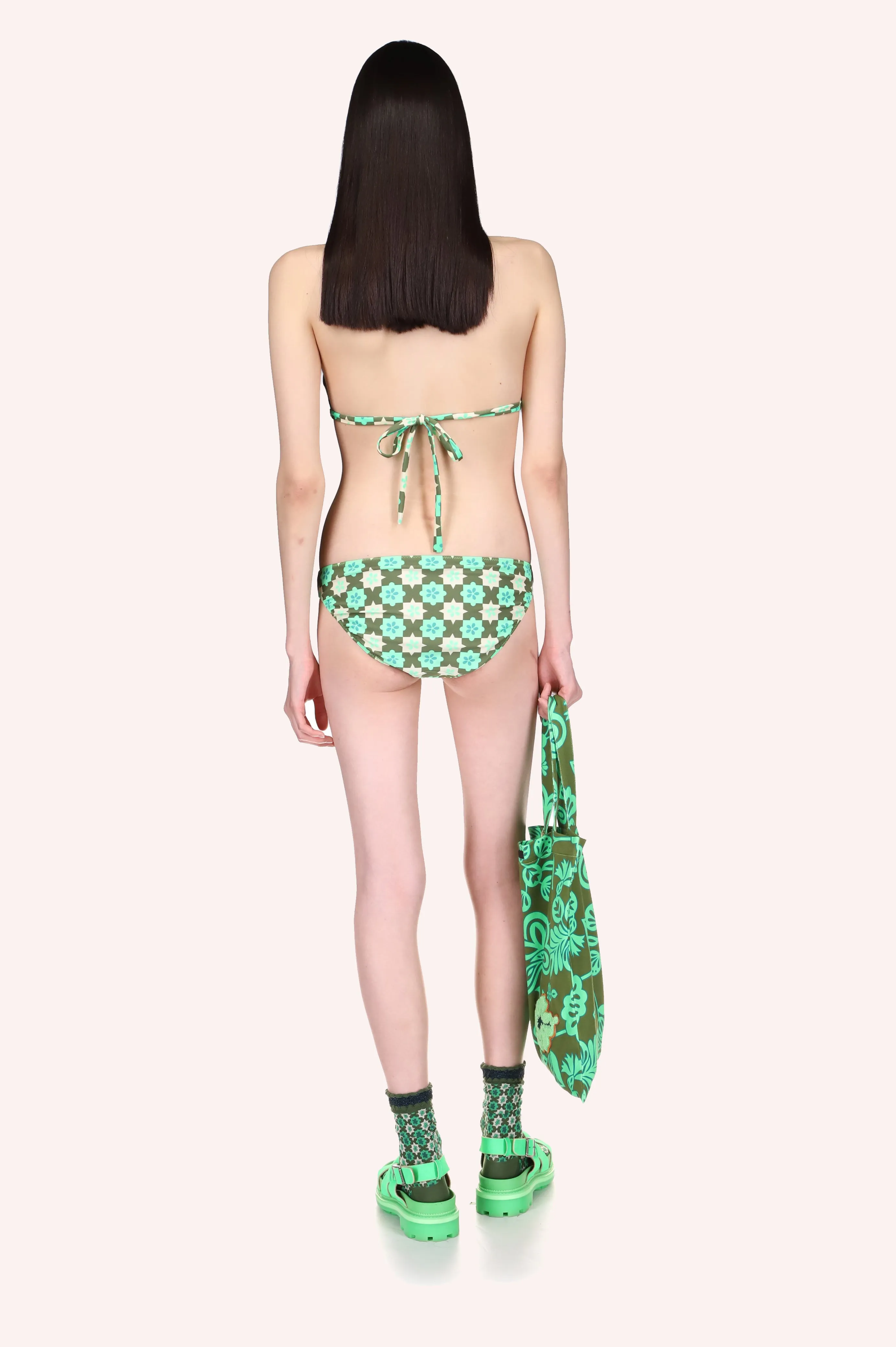 Utopian Gingham Triangle Bikini Set Annasui