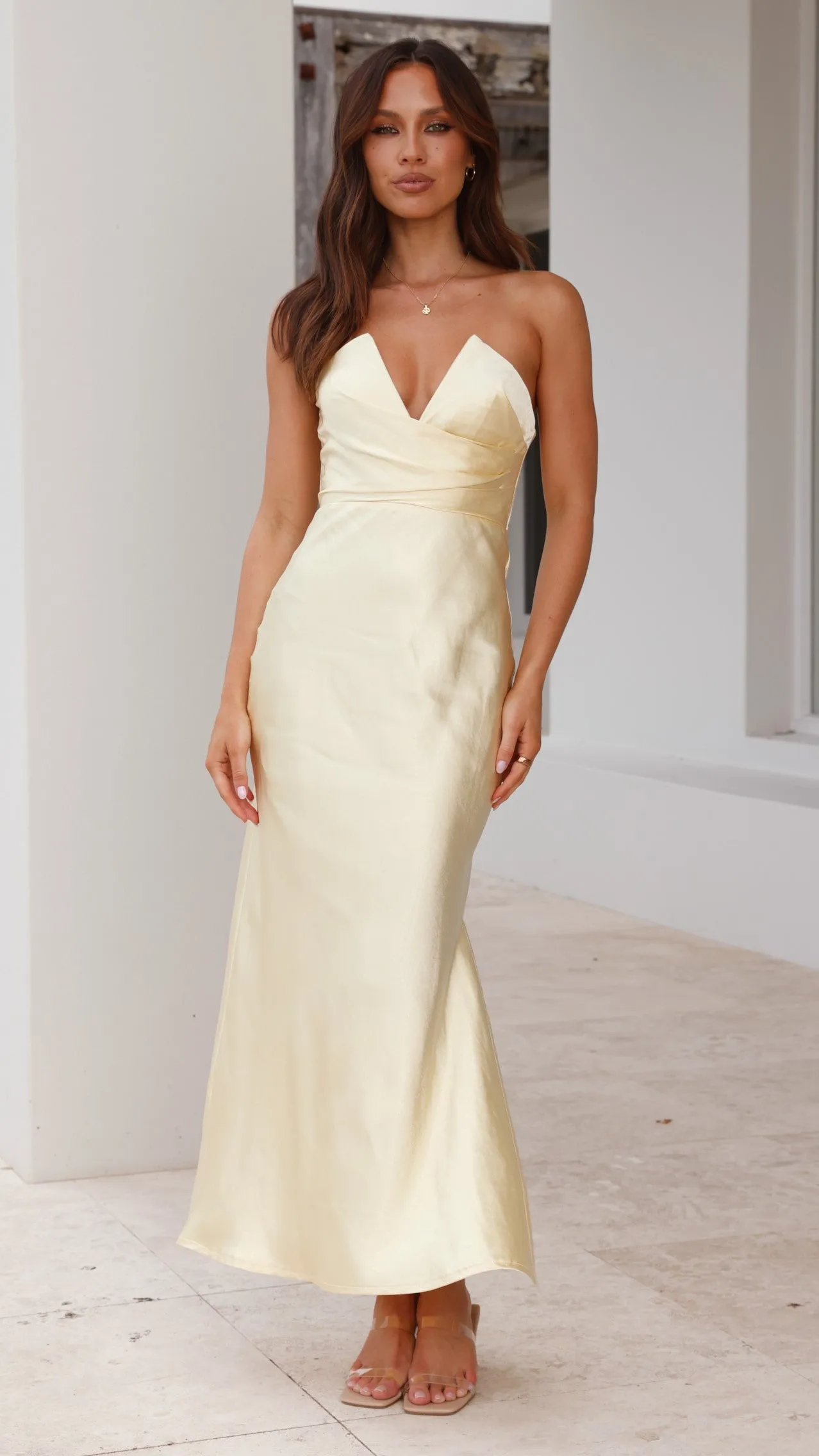 Valerie Maxi Dress - Yellow Billy J