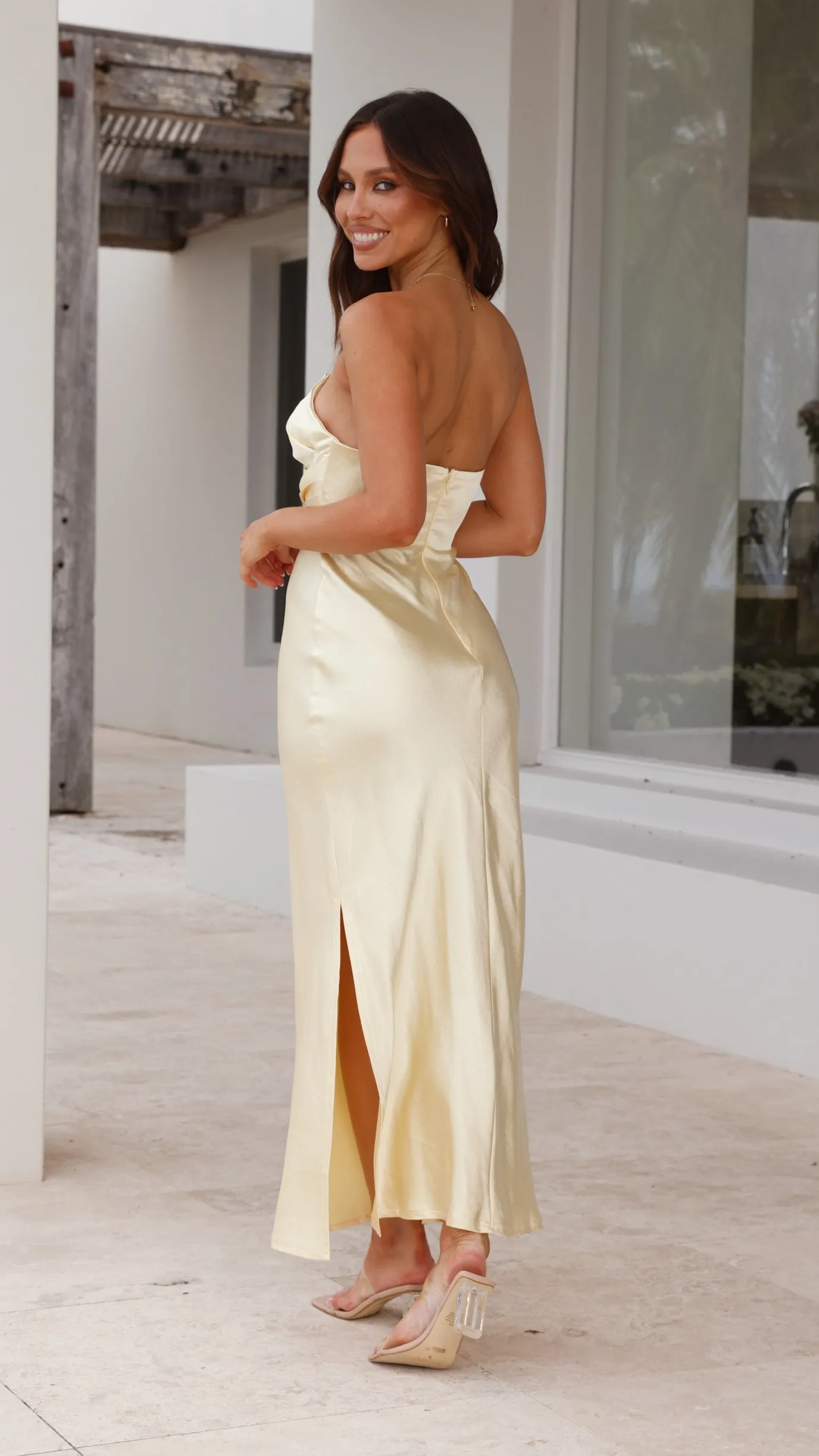 Valerie Maxi Dress - Yellow Billy J