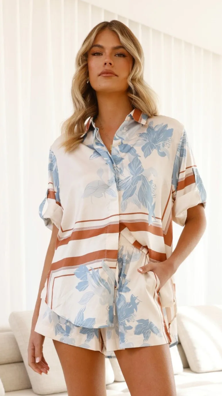 Vallerie Button Up Shirt - Amore Print Billy J