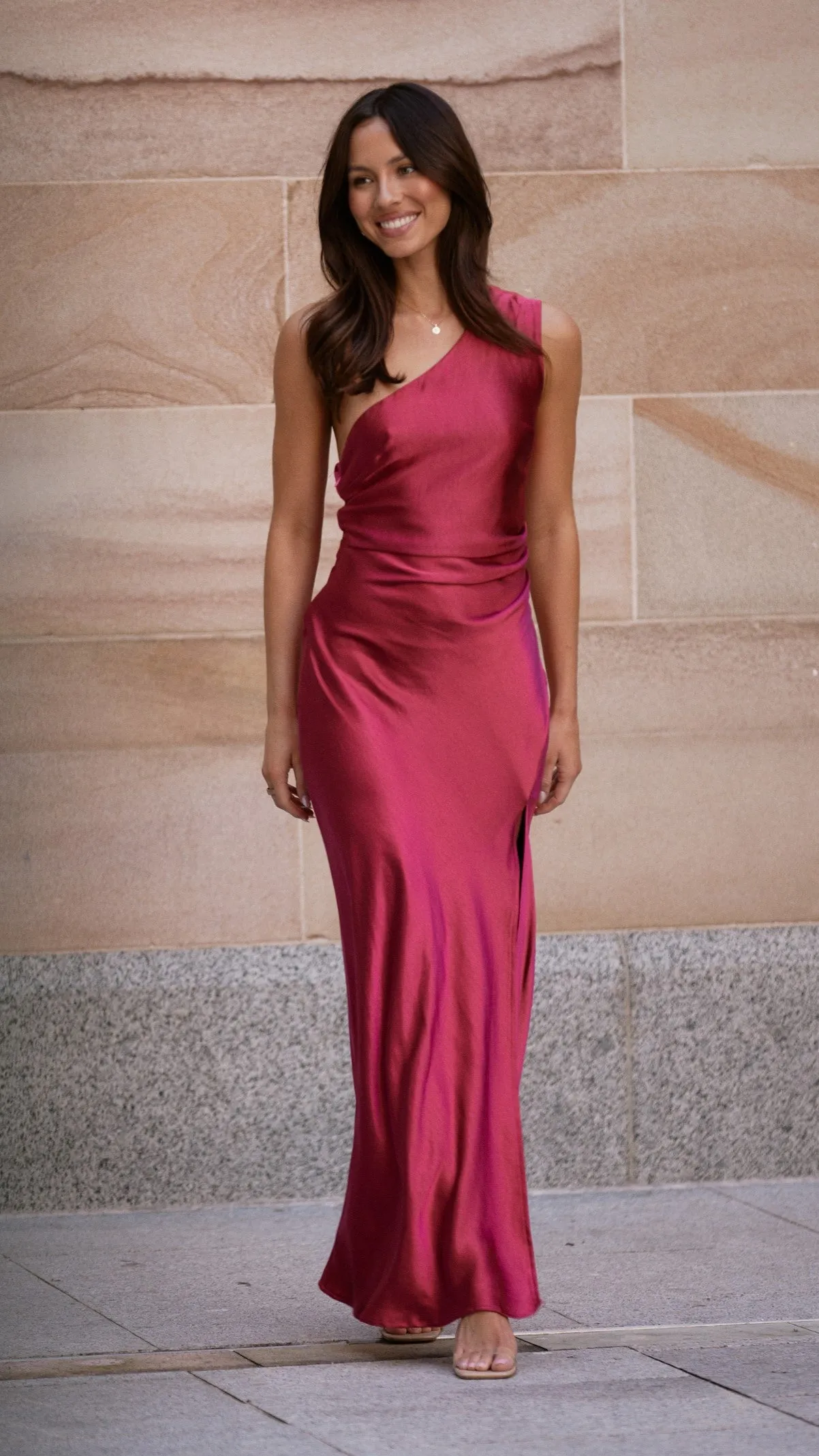 Victoria Maxi Dress - Wine Billy J