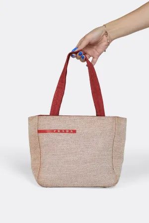 Vintage Prada Linen Tote Bag Frankie