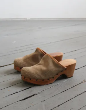 vintage suede clogs 1919 Vintage