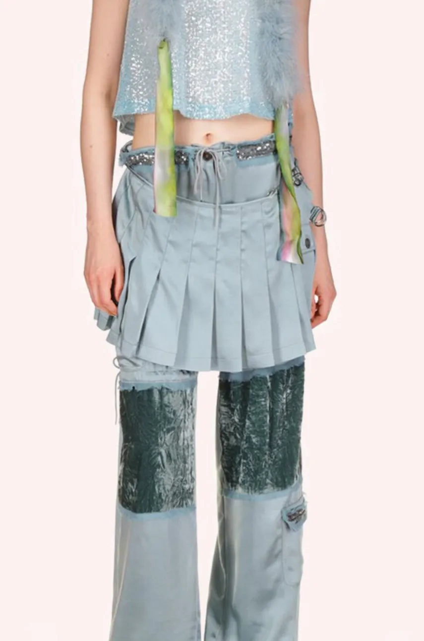 Washed Satin Pleated Wrap Annasui