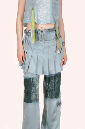 Washed Satin Pleated Wrap Annasui