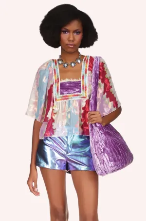 Wavy Clouds Velvet Blouse Annasui