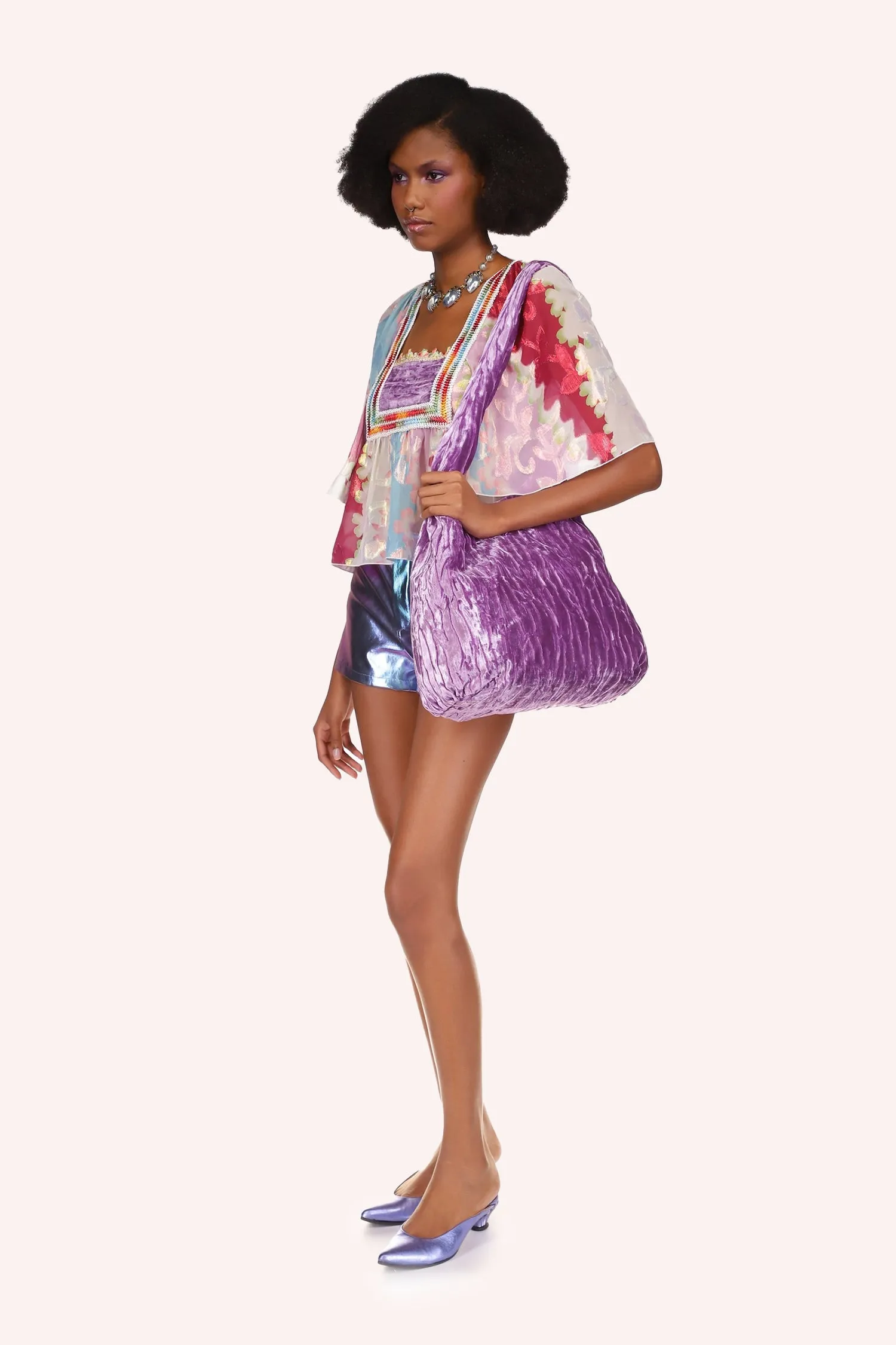 Wavy Clouds Velvet Blouse Annasui