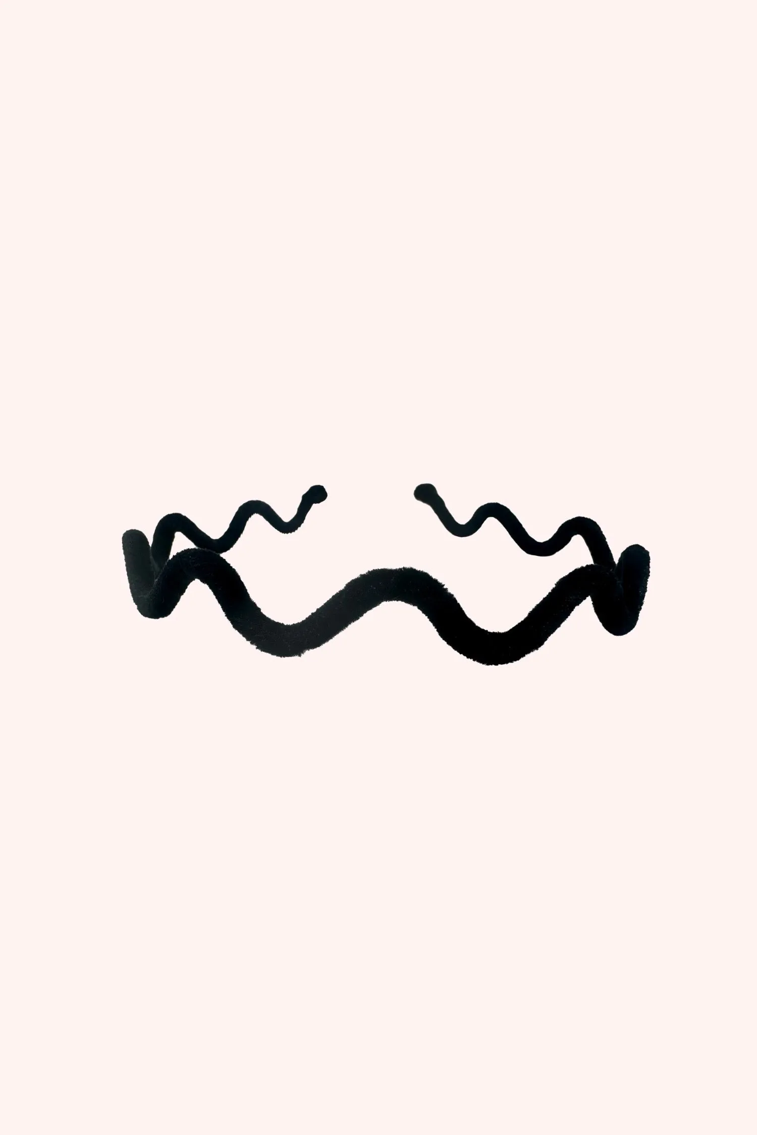 Wavy Velvet Headband Black Annasui