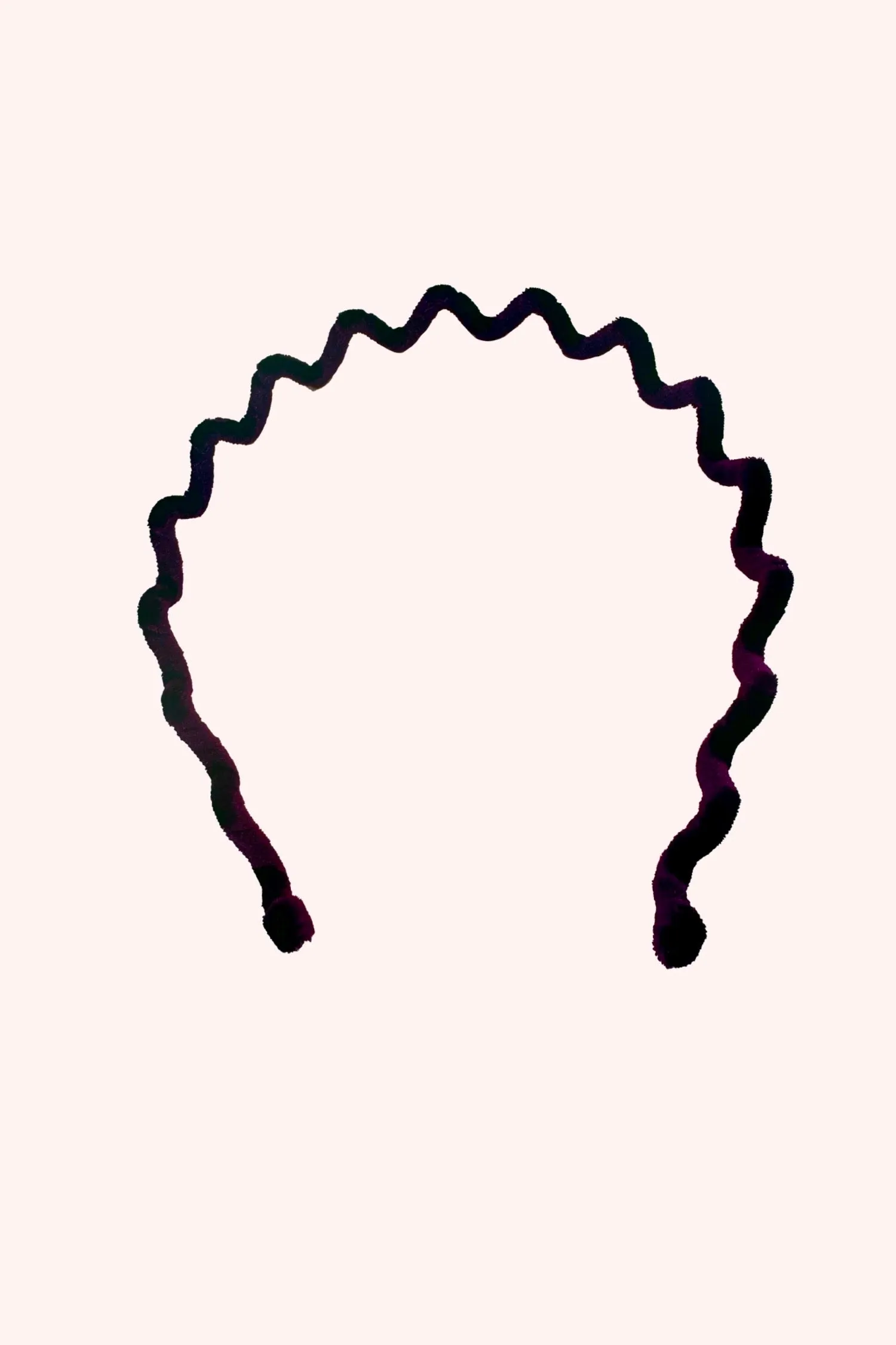 Wavy Velvet Headband Burgundy Annasui