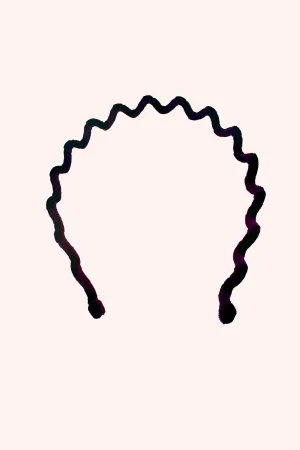 Wavy Velvet Headband Burgundy Annasui