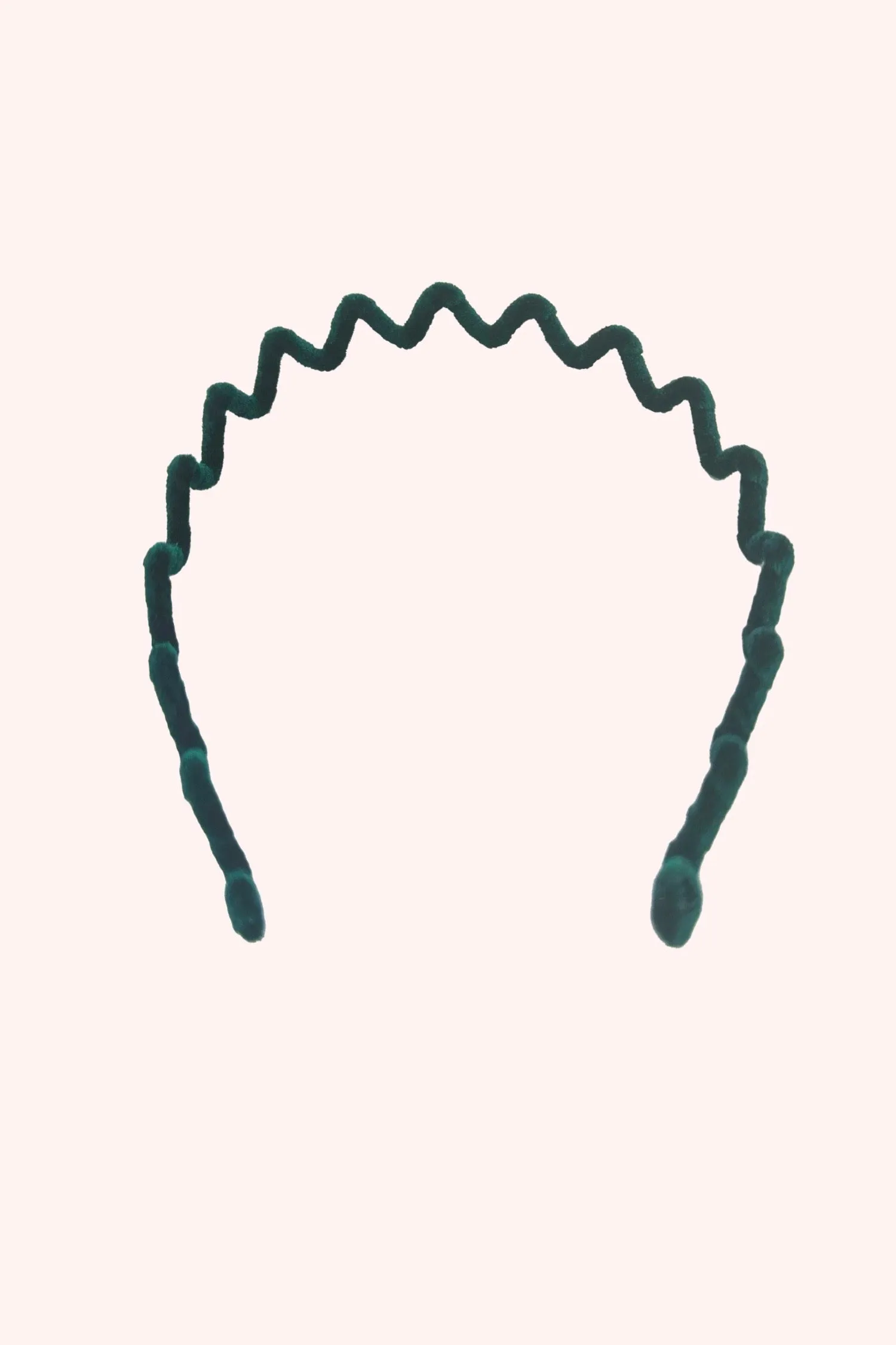 Wavy Velvet Headband Emerald Annasui