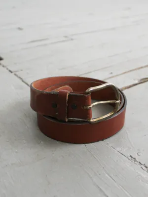 whiskey brown wide leather belt 1919 Vintage