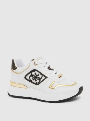 White Brown Koyaa Sneakers Guess