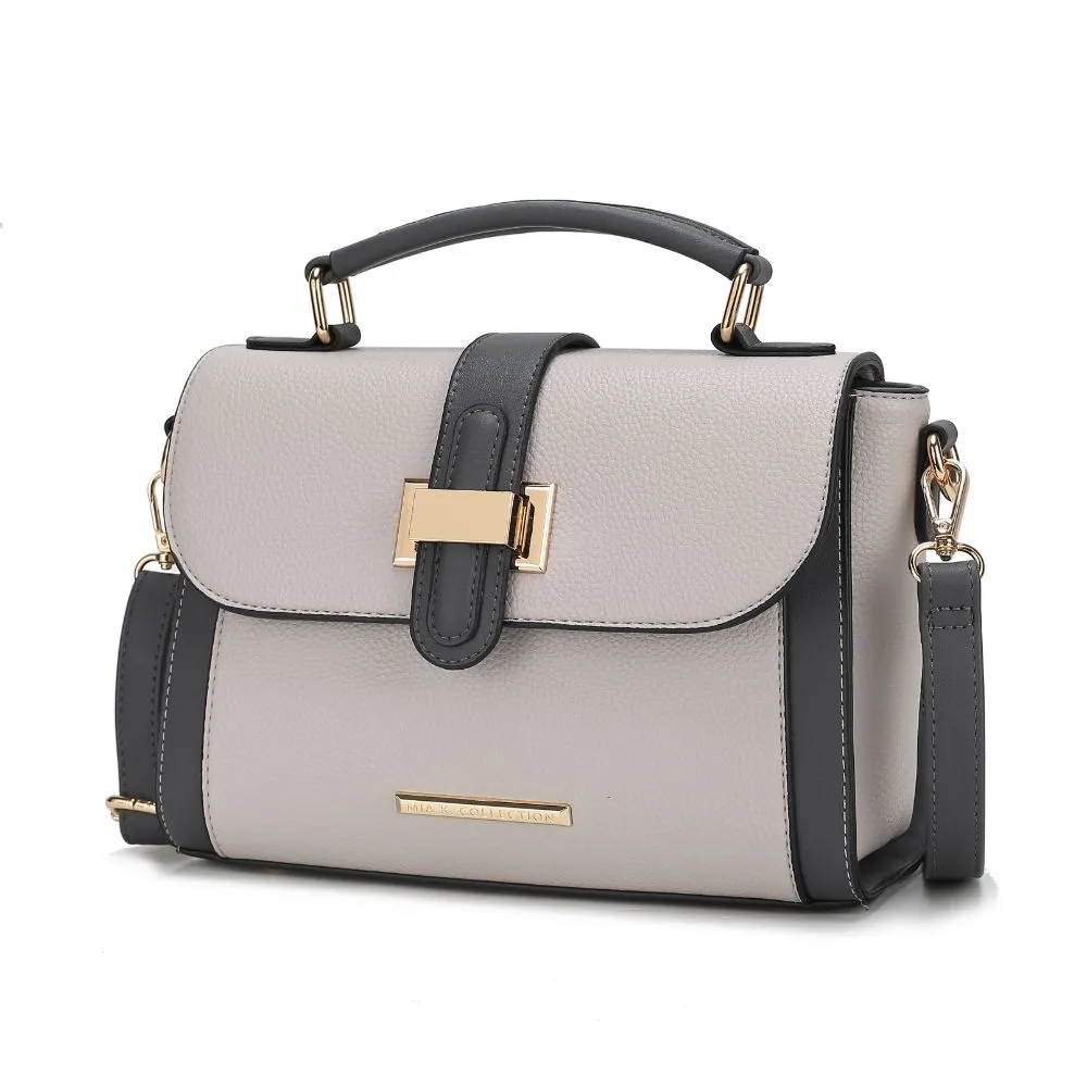 Willa Color-Block Vegan Leather Womens Shoulder Bag
