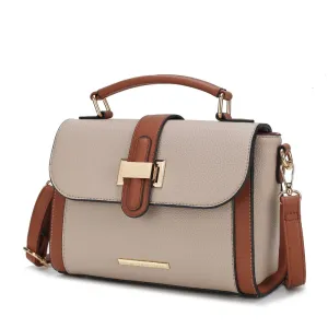 Willa Color-Block Vegan Leather Womens Shoulder Bag