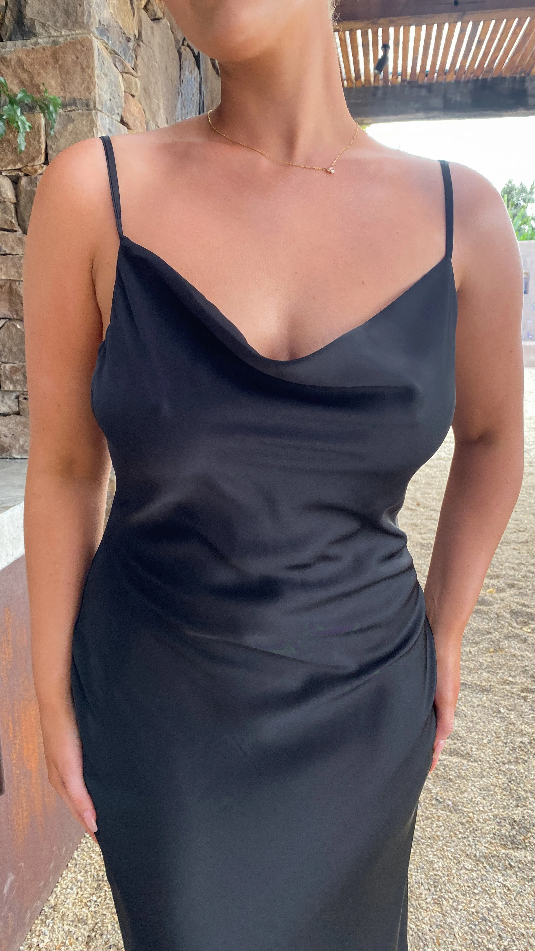 Willow Maxi Dress - Black Billy J