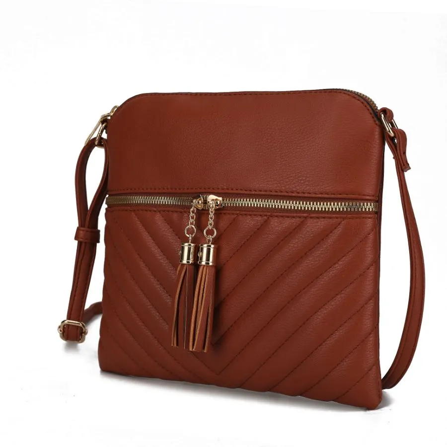 Winnie Quilted Vegan Leather Womens Crossbody