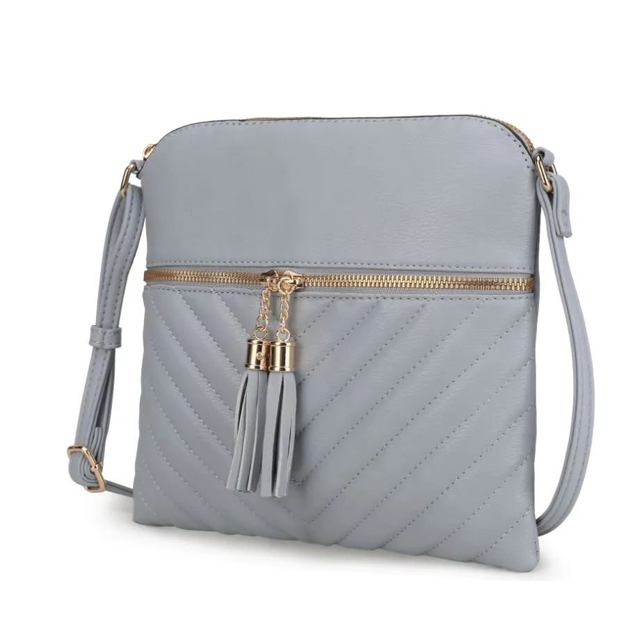 Winnie Quilted Vegan Leather Womens Crossbody