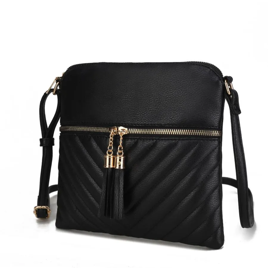 Winnie Quilted Vegan Leather Womens Crossbody